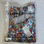 Tank Top Womens Plus XXL Floral Blue Summer Halter Cami Shirt Top Casual B3 Photo 2