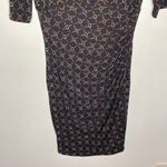 Lauren Ralph Lauren equestrian chain link faux wrap dress with side ruching sz 6 Brown Photo 5