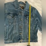 Harley Davidson Women Small Biker Bar Shield Crop Faded Light Blue Jean Jacket Photo 5