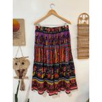 90's Phool Indian Cotton Maxi Skirt size large Red Photo 1