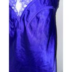 Victoria's Secret Purple Lace Trim Satin Chemise Lingerie Slip Dress Small Silk Photo 2