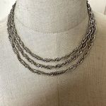 Trifari Crown vintage silver tone long chain necklace Photo 1