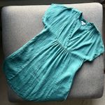 Sundance 100% Linen Dusk to Dawn Teal Dress Oversized Small Photo 0