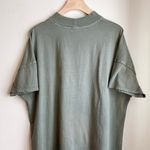 We The Free  People Fearless Mock neck Tshirt Sage Green Short Sleeve Top large Photo 3