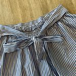 See You Monday Womens  Blue/White Stripe Midi Skirt - L Photo 4