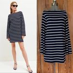 Reformation  Junia Knit Tee Shirt Dress Nautical Navy/White Stripe - Size Small Photo 1