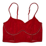 Auden Women's Red Rhinestone Corset Bra Top Size M Size M Photo 0