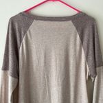 Womens Long Sleeve Over Sized Sweatshirt Size M Tan Size M Photo 7