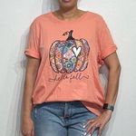 Bella Canvas Hello Fall Coral Short Sleeve Tee Sz 2XL NWOT Photo 0