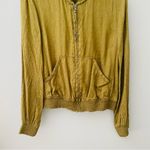 Anthropologie Maeve by Silky Bomber Jacket Green Sz Small Photo 2