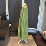 Women’s Lightweight Long Sleeve Loose Maxi Bohemian Ruffle Hem Dress Size 4XL Green Photo 6