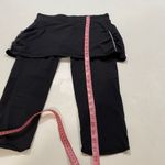 Athleta Black Skirted Leggings L Ruched Reflective Activewear Pants Photo 5