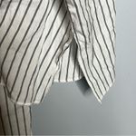 Madewell Tie Neck White Black Pin Stripe Tunic Top Oversized Size M Photo 7