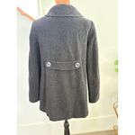 Vintage‎ Kristen Blake Wool Cashmere Pea Coat Women XS Gray Collar Button Front Photo 2
