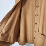 J Jill Modern Barn Knit Shacket Jacket Button Tan Camel Soft Casual, M Petite Size undefined Photo 4