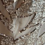 Bebe  One Shoulder Rose Gold Sequined Overlay Dress Photo 5