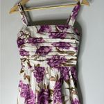 Abercrombie & Fitch abercrombie fitch Emerson Poplin Wide Strap Mini Floral Dress Purple XS Photo 2