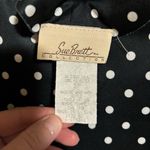 Vintage B/W 50s Polkadot Satin Top Size S Black Size M Photo 6