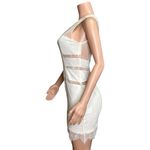 Michael Costello  x REVOLVE Rochelle One Shoulder Lace Mini Dress, Ivory, Small Photo 7