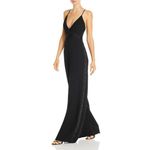 BCBGMAXAZRIA Black Wide Leg Swarovski Crystal Cocktail Formal Jumpsuit Sz 12 NWT Photo 2