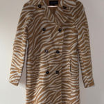 Ann Taylor Wool Blend Golden Zebra Trench Coat Photo 0