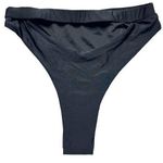 Black Cut Out High Rise Thong Swim Bottoms Size M Photo 0