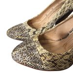 Modern Vintage Chunky High Heels‎ Womens 37.5 Snake Embossed Studs Leather Black Size 7 Photo 6