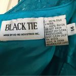 Black Tie made by He Ro Industries silk beaded dress Vtg NWT Holliday Size 14 Photo 15