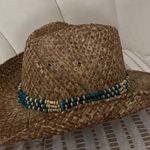 Neutral cream brown cowgirl hat with beading Photo 0