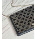 Vintage Bon Goût 70s Velvet Logo Crossbody Gray Black Silver Chain Leather Photo 1
