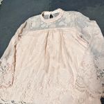 Ultra Pink  Elegant Lace Blouse in Soft Beige large Photo 2