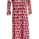 At Last  STRAWBERRY BLOCK PRINT MADE IN INDIA MAXI DRESS SIZE 10 Photo 0