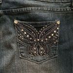 Vip Jeans V.I.P. Jeans Distressed Dark Wash Embellished Pocket Skinny Jeans Size 15/16 NEW Photo 10