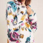 Anthropologie  Rosemarie Hooded Sherpa Jacket Teddy Sweater Floral XS Photo 0