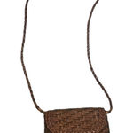 Vintage LJS Collection Brown Woven Mini Crossbody Purse‎ Photo 0