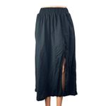 Abercrombie & Fitch  Women's Black Elastic Waist Slit Midi Maxi A-Line Skirt XSP Photo 1