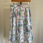 Vintage Classic Directions Pastel Floral Pleated Midi Skirt M Photo 2