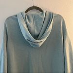 St. John Sport Sweater Light Blue Full Zip Hooded Santana Knit Sweater Sz S GUC Photo 10