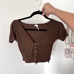 Out From Under Sweet Dreams Shrunken Top Brown Size S Photo 1