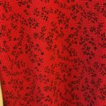 CHAPS large waffle knit thermal night shirt red and black floral print Photo 3