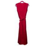 Vintage Ayes Unlimited Maxi Dress M/L True Wrap Gown Party Event Christmas Red Size M Photo 6