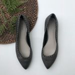 Pour La Victoire  Flats Point Pointed Toe Gray Studded Embellished Flats Size 9.5 Photo 1