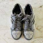 Coach  Gray Nova Signature Canvas Patent Leather Sneakers - US 6.5 Photo 1