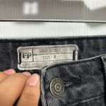 Free People Black Jean Shorts with Embellished Trim Photo 4