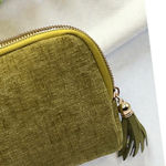 Travel Jewelry Case, Velvet, 5 Separate Compartments Apple Green ~NEW~ Photo 0