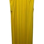 Be Jealous Scoop Neck Sleeveless Womens Yellow Maxi Beach Dress Small Side Slits Photo 9