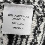 Cambridge Dry Goods Black Fair Isle Lambswool Open Front‎ Cardigan Sweater Small Photo 4