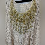 Elegant Cream Lace Maxi Dress kaftan Abaya Size L Photo 2
