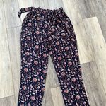 NIKIBIKI Paisley Floral Navy and Red Flowy Pants | Tie on side / hip | L | NWT Photo 4