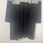 Liz Claiborne  Small Sweater Cardigan Duster Long Colorblock Grey Black Photo 2